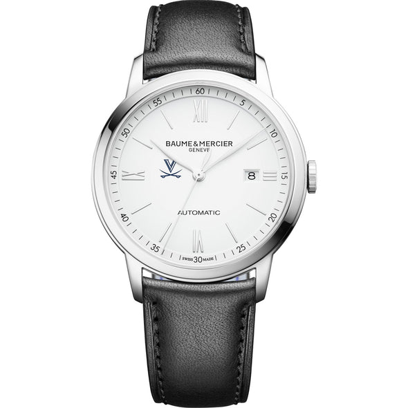 UVA Men's Baume et Mercier 42mm Classima Automatic Watch with White Dial & Black Leather Strap Shot #2