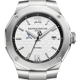 UVA Men's Baume et Mercier 42mm Riviera Watch with White Dial & Bracelet Shot #1