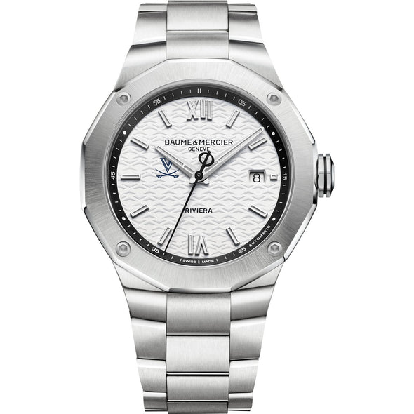 UVA Men's Baume et Mercier 42mm Riviera Watch with White Dial & Bracelet Shot #2