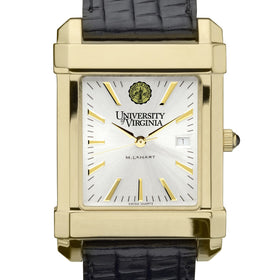 UVA Men&#39;s Gold Watch with 2-Tone Dial &amp; Leather Strap at M.LaHart &amp; Co. Shot #1