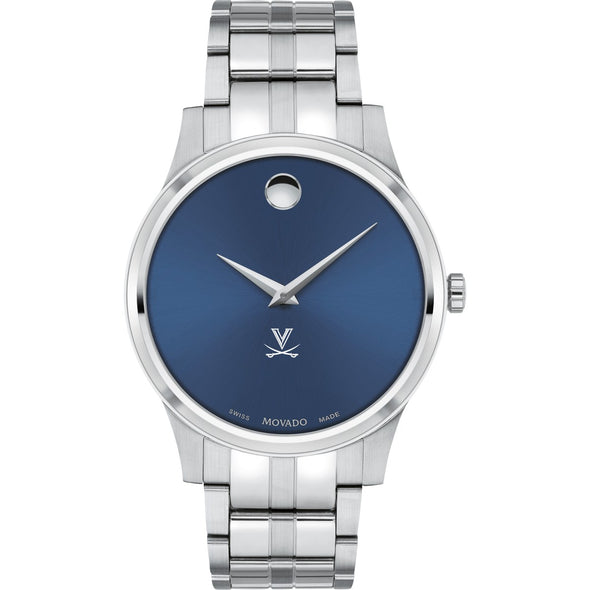 UVA Men's Movado Collection Stainless Steel Watch with Blue Dial Shot #2