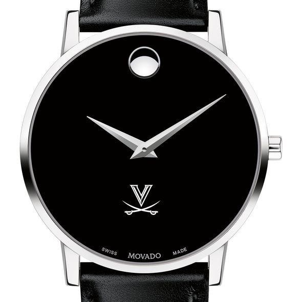 UVA Men&#39;s Movado Museum with Leather Strap Shot #1