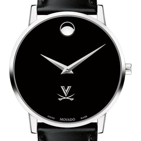 UVA Men's Movado Museum with Leather Strap Shot #1