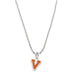 UVA Sterling Silver Necklace with Enamel Charm
