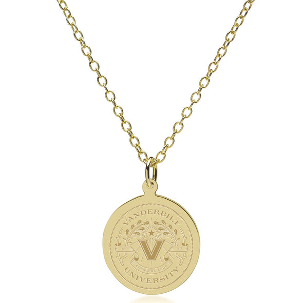 Vanderbilt 14K Gold Pendant &amp; Chain Shot #2