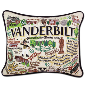 Vanderbilt Embroidered Pillow Shot #1