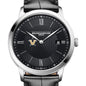 Vanderbilt Men's Baume et Mercier 40mm Classima Quartz Watch with Black Dial & Black Leather Strap Shot #1