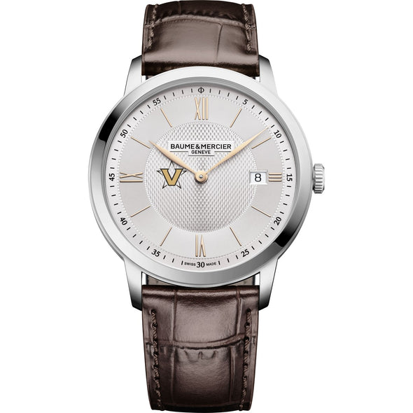 Vanderbilt Men's Baume et Mercier 40mm Classima Quartz Watch with Silver Dial & Dark Brown Leather Strap Shot #2