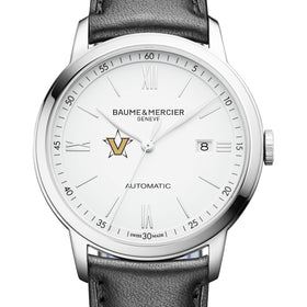 Vanderbilt Men's Baume et Mercier 42mm Classima Automatic Watch with White Dial & Black Leather Strap Shot #1