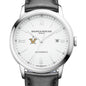 Vanderbilt Men's Baume et Mercier 42mm Classima Automatic Watch with White Dial & Black Leather Strap Shot #1