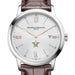 Vanderbilt Men's Baume et Mercier 42mm Classima Watch with Silver Dial & Brown Leather Strap