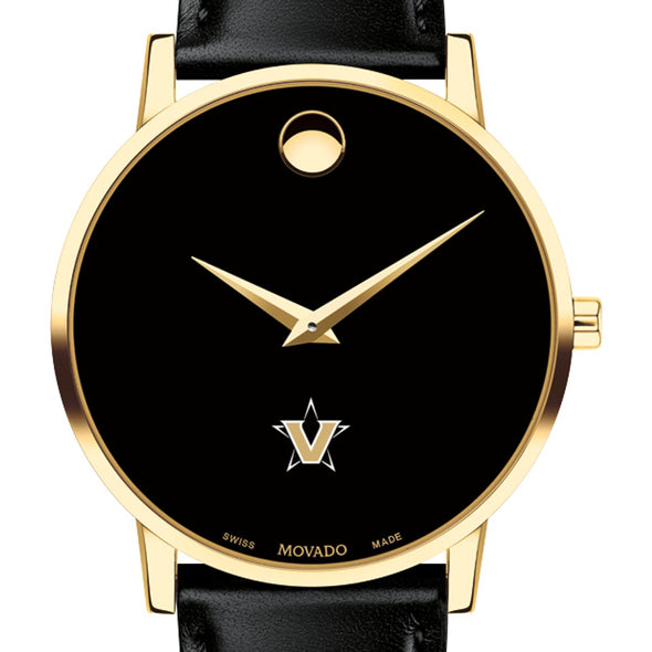 Vanderbilt Men's Movado Gold Museum Classic Leather Shot #1