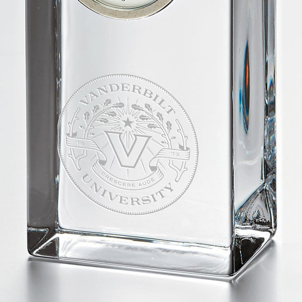 Vanderbilt Tall Glass Desk Clock by Simon Pearce Shot #2
