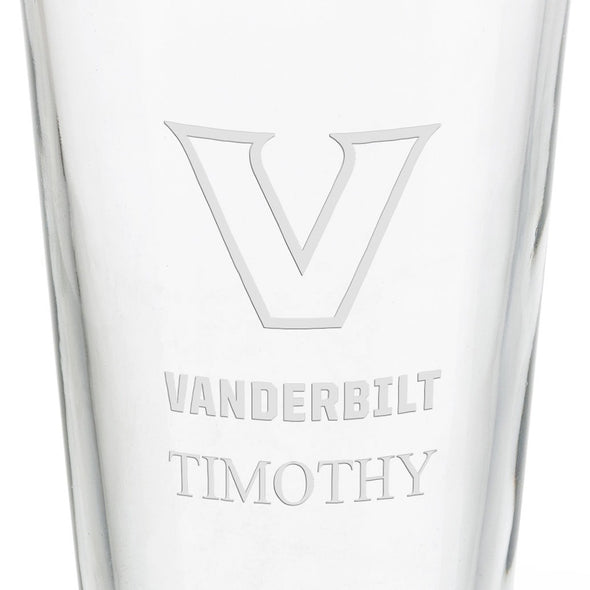 Vanderbilt University 16 oz Pint Glass- Set of 2 Shot #3