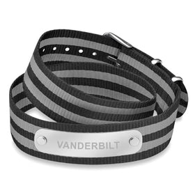Vanderbilt University Double Wrap RAF Nylon ID Bracelet Shot #1