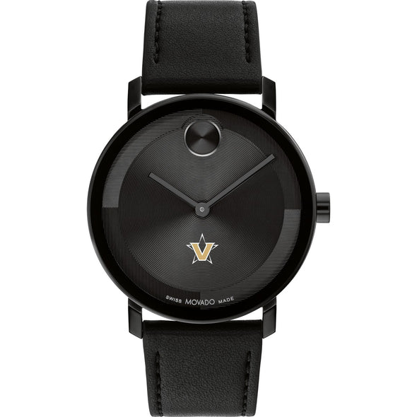 Vanderbilt University Men's Movado BOLD with Black Leather Strap Shot #2