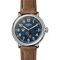 Vanderbilt University Shinola Watch, The Runwell Automatic 45 mm Blue Dial and British Tan Strap at M.LaHart & Co. Shot #2