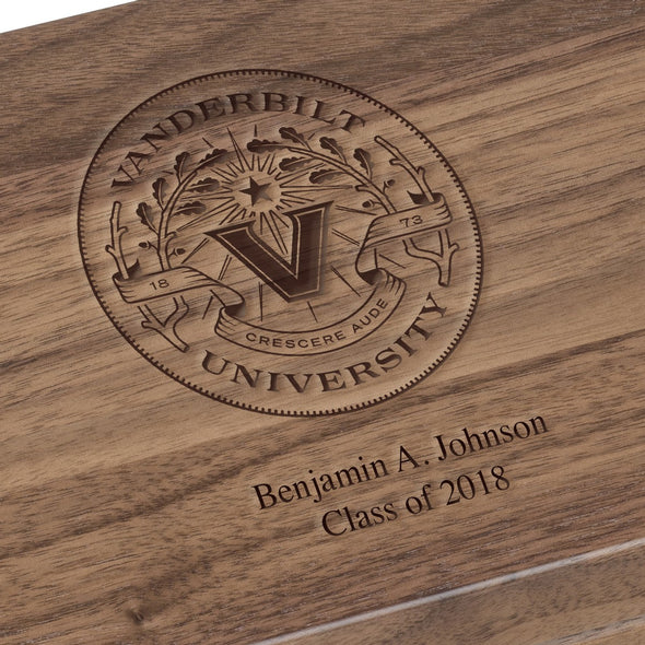 Vanderbilt University Solid Walnut Desk Box Shot #2