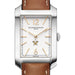 Vanderbilt Women's Baume et Mercier 35X22mm Hampton Watch with Silver Dial & Tan Leather Strap