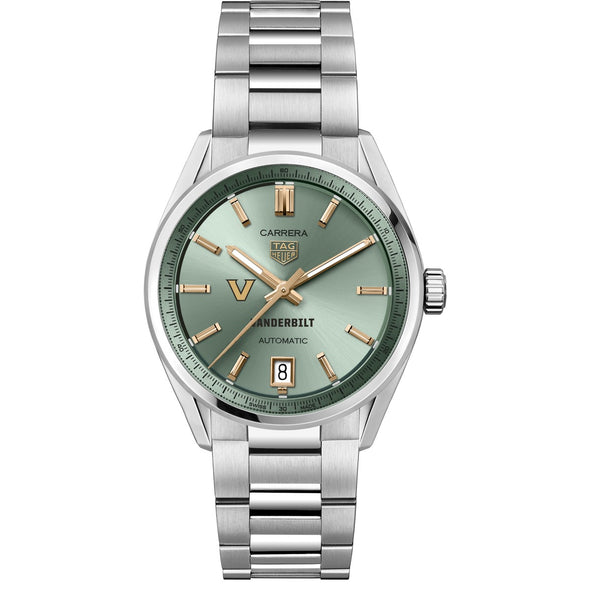Vanderbilt Women's TAG Heuer Steel Carrera Automatic with Green Dial Shot #2