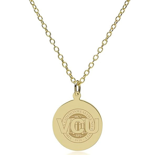VCU 14K Gold Pendant &amp; Chain Shot #2