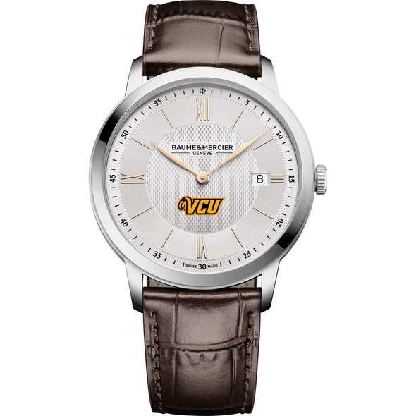 VCU Men's Baume et Mercier 40mm Classima Quartz Watch with Silver Dial & Dark Brown Leather Strap Shot #2