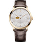 VCU Men's Baume et Mercier 40mm Gold PVD Classima Watch with Silver Dial & Dark Brown Leather Strap Shot #2