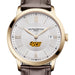 VCU Men's Baume et Mercier 40mm Gold PVD Classima Watch with Silver Dial & Dark Brown Leather Strap