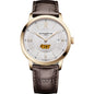 VCU Men's Baume et Mercier 40mm Gold PVD Classima Watch with Silver Dial & Dark Brown Leather Strap Shot #2