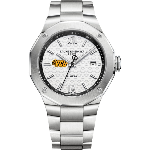 VCU Men's Baume et Mercier 42mm Riviera Watch with White Dial & Bracelet Shot #2