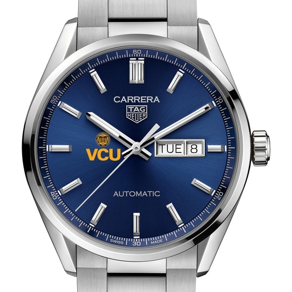 VCU Men&#39;s TAG Heuer Carrera with Blue Dial &amp; Day-Date Window Shot #1