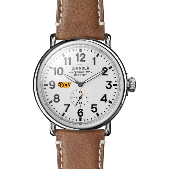VCU Shinola Watch, The Runwell 47 mm White Dial Shot #2