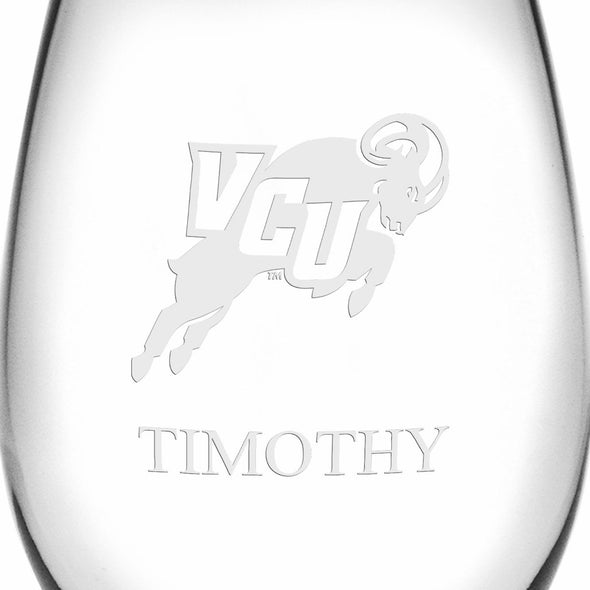 VCU Stemless Wine Glasses Made in the USA - Set of 2 Shot #3