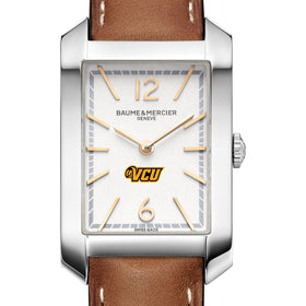 VCU Women's Baume et Mercier 35X22mm Hampton Watch with Silver Dial & Tan Leather Strap Shot #1