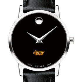 VCU Women&#39;s Movado Museum with Leather Strap Shot #1