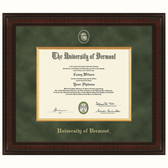 Vermont Diploma Frame - Excelsior Shot #1