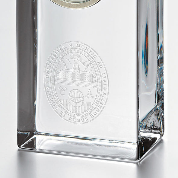 Vermont Tall Glass Desk Clock by Simon Pearce Shot #2