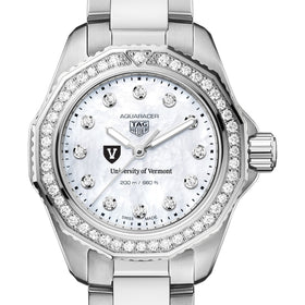 Vermont Women's TAG Heuer Steel Aquaracer with Diamond Dial & Bezel Shot #1