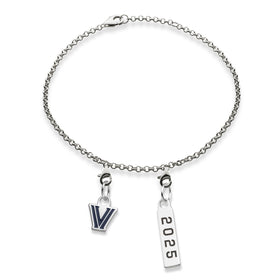 Villanova Class Year Sterling Silver Anklet Shot #1