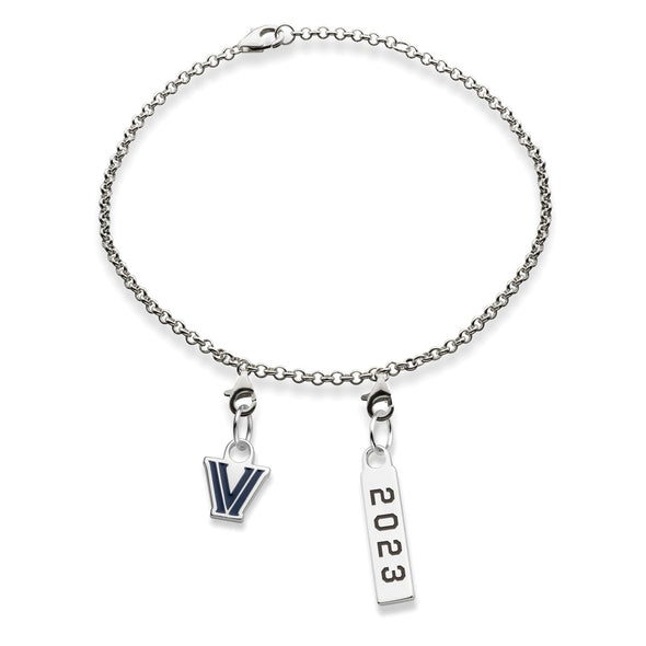 Villanova Class Year Sterling Silver Anklet Shot #4