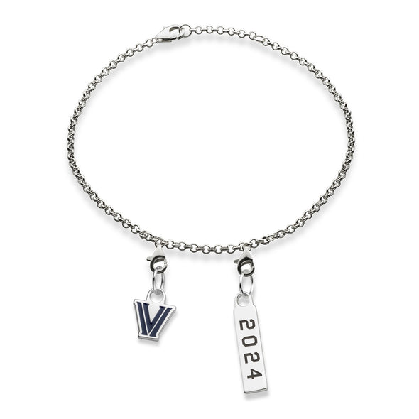 Villanova Class Year Sterling Silver Anklet Shot #3