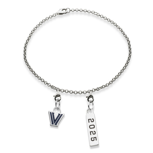Villanova Class Year Sterling Silver Anklet Shot #2