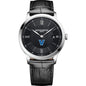 Villanova Men's Baume et Mercier 40mm Classima Quartz Watch with Black Dial & Black Leather Strap Shot #2