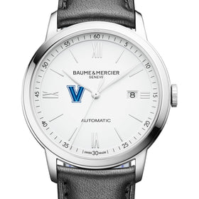 Villanova Men's Baume et Mercier 42mm Classima Automatic Watch with White Dial & Black Leather Strap Shot #1