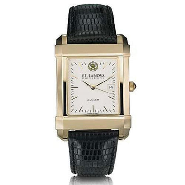 Villanova Men's Gold Quad with Leather Strap Shot #2