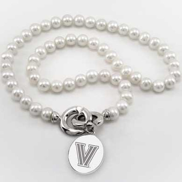 Villanova Pearl Necklace with Sterling Silver Charm Shot #1