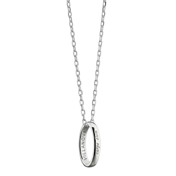 Villanova University Monica Rich Kosann "Carpe Diem" Poesy Ring Necklace in Silver Shot #2