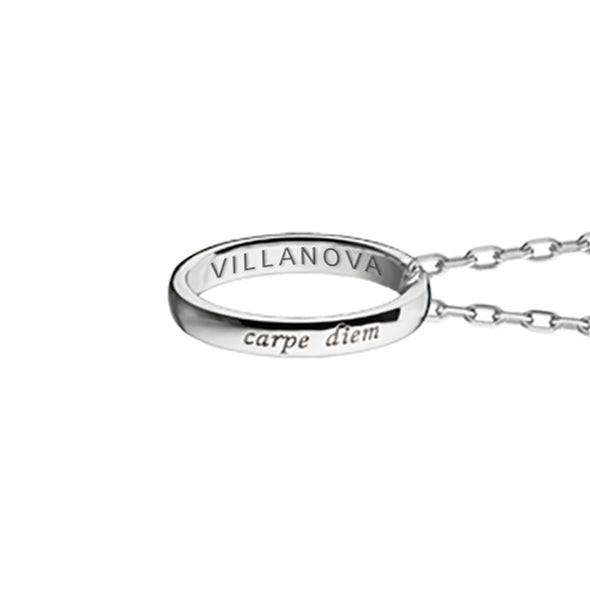 Villanova University Monica Rich Kosann "Carpe Diem" Poesy Ring Necklace in Silver Shot #3