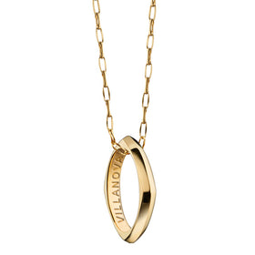 Villanova University Monica Rich Kosann Poesy Ring Necklace in Gold Shot #1