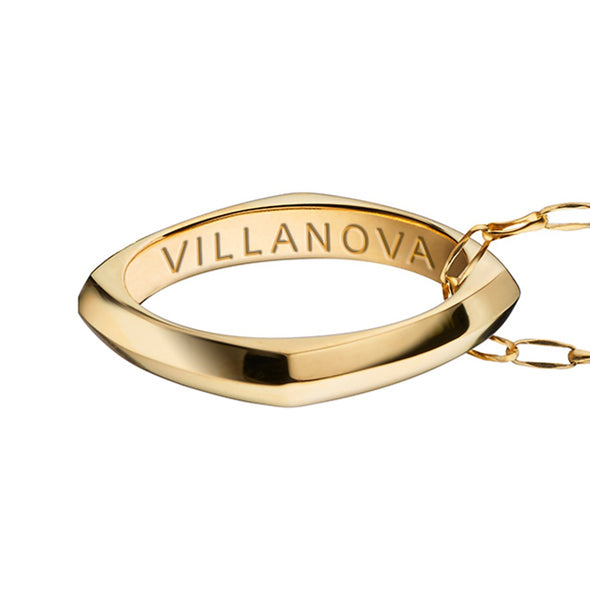 Villanova University Monica Rich Kosann Poesy Ring Necklace in Gold Shot #3